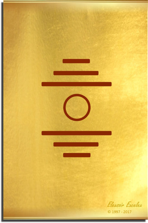 Brass Plate No. 14 of 44 - Book of Symbols - Copyright 1997-2019 Elexsoir Excelex Thou Art